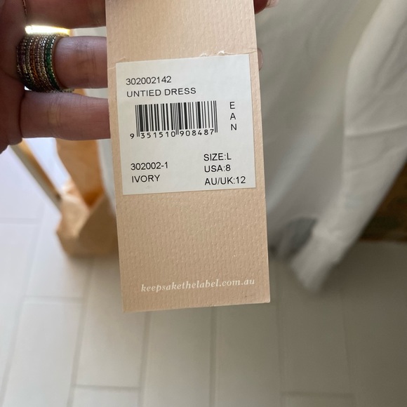 Keepsake The Label Untied Dress- Ivory - Picture 7 of 8